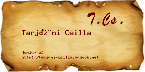 Tarjáni Csilla névjegykártya
