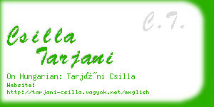 csilla tarjani business card